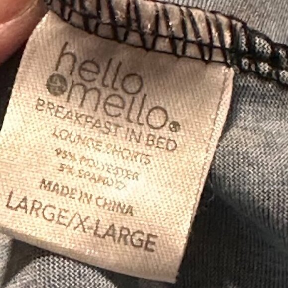 Hello Mello Breakfast in Bed Extra Soft Lounge Shorts Blue Women's Large/XLarge - Picture 3 of 7